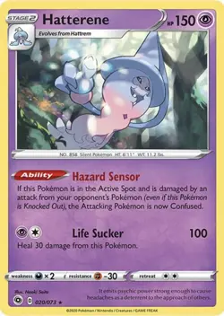 Hatterene 020/073 Champions Path Holo Rare Mint Pokemon Card - Image 1