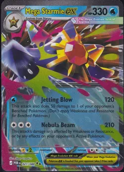 Pokemon Mega Starmie Ex Double Rare 21/88 Perfect Order New!! NM - Image 1