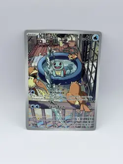 Pokemon Squirtle Illustration Rare Full Art Holo 148/142 Stellar Crown 60 HP - Image 1