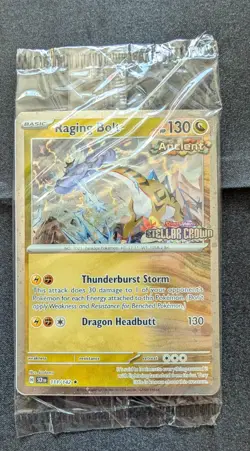 Pokemon TCG Raging Bolt 111 Stellar Crown SEALED STAMPED Promo w/ *HEART SWIRL* - Image 1