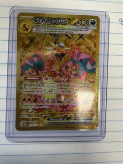 Charizard ex Gold Secret Rare 228/197 SV03 Obsidian Flames Pokemon NM/Mint - Image 1