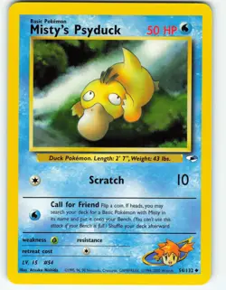 Misty's Psyduck - 54/132 Gym Heroes - Pokemon TCG - 2000 - Image 1