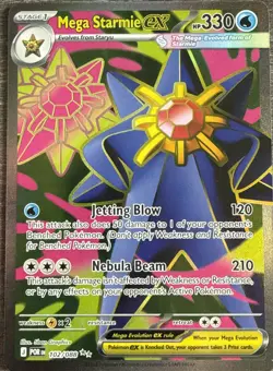 Mega Starmie ex 102/088 ME Perfect Order Holo Full Art Ultra Rare Pokemon NM-MT - Image 1
