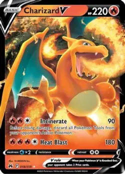 1x Charizard V - 018/159 - Ultra Rare NM-Mint Pokemon SWSH13 - Crown Zenith - Image 1