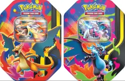 Pokemon TCG Mega Charizard X ex & Mega Charizard Y ex 2-Tin Set SEALED! - Image 1