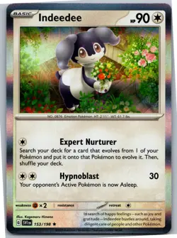 Indeedee - SV01: Scarlet & Violet Base Set 153/198 - Rare - NM Pokemon TCG - Image 1