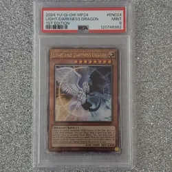 LIGHT AND DARKNESS DRAGON YUGIOH 2024 MP24 EN024 PSA 9 1st ed - Image 2