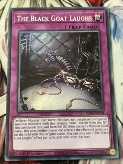 YUGIOH THE BLACK GOAT LAUGHS SECRET RARE PHNI-EN078 1ST NEAR MINT - Image 1