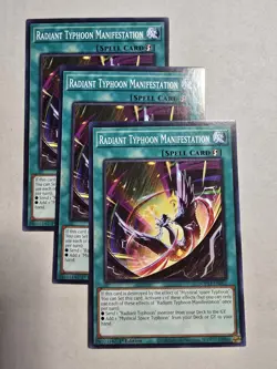 3x Radiant Typhoon Manifestation 1st Edition Common DOOD-EN062 Yu-Gi-Oh! - Image 1