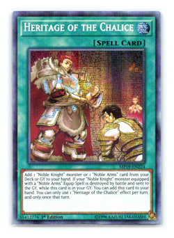 Heritage of the Chalice - MP19-EN224 - Prismatic Secret Rare 1st Edition Yugioh - Image 1