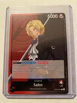 One Piece Card Game TCG Sabo Leader OP05-001 Awakening of the New Era - Image 1