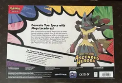 Pokemon Ascended Heroes Premium Poster Collection Lucario FACTORY SEALED IN HAND - Image 2