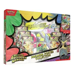 Pokemon Ascended Heroes: Mega Lucario ex Premium Poster Collection - In Hand - Image 1