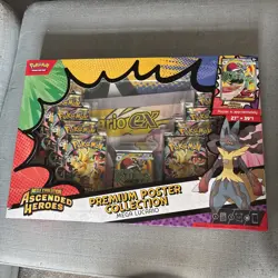 Pokemon Ascended Heroes: Mega Lucario Premium Poster Collection IN HAND ✅ - Image 1