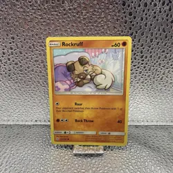 Rockruff - 123/236 - Common Near Mint Cosmic Eclipse Pokemon Card - Image 1