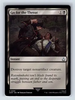Go for the Throat #91 Regular Uncommon Instant MTG 2024 UB: Assassin's Creed - Image 1