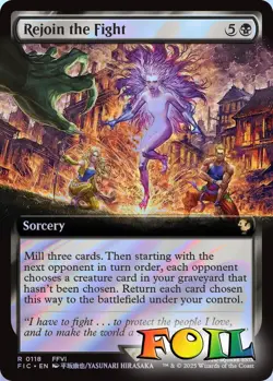 Rejoin the Fight Extended Art 0118 MTG Commander FINAL FANTASY Rare NP Foil - Image 1