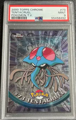 PSA 9 Tentacruel Chrome #73 Pokemon TV Topps 2000 Pokemon Card - Image 1