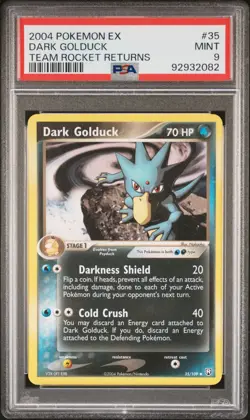 PSA 9 MINT Dark Golduck 35/109 EX Team Rocket Returns 2004 Pokemon Card - Image 1
