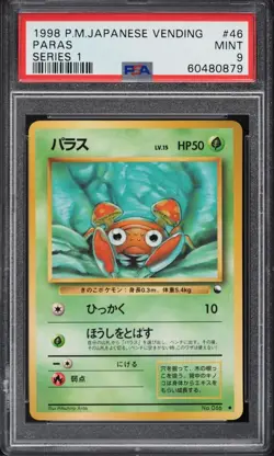PSA 9 MINT Paras No. 046 Vending Series 1 1998 Pokemon Card - Image 1