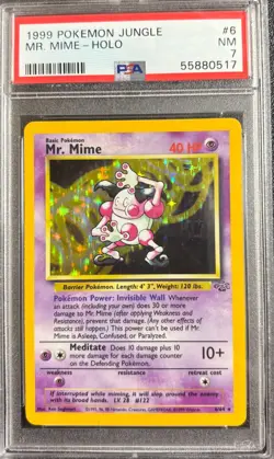 PSA 7 Mr. Mime Holo 664 Jungle 1999 Pokemon Card - Image 1