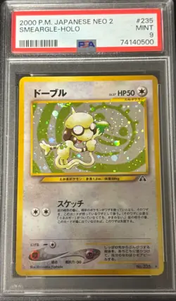 PSA 9 Smeargle Holo No. 235 Neo 2 2000 Pokemon Card - Image 1