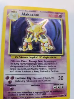 Alakazam Holo Base Pokemon Card WOTC - Image 3