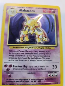 Alakazam Holo Base Pokemon Card WOTC - Image 4