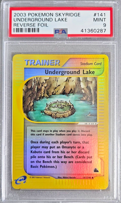 PSA 9 Underground Lake Reverse Holo 141/144 Skyridge 2003 Pokemon Card - Image 1