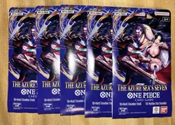 One Piece Card Game The Azure Sea's Seven OP-14 Sleeved Booster Packs Lot of 5 - Image 3