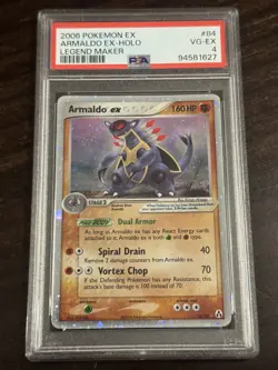 Armaldo ex 84/92 Legend Maker Holo PSA 4 Very Good Condition Pokemon TCG Card - Image 1