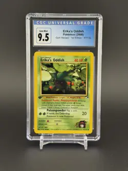 CGC GEM MINT 9.5 (10) Pokemon Erika's Oddish 78/132 2000 Gym Heroes 1st Edition - Image 1