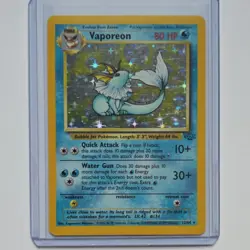 Pokemon TCG Vaporeon Jungle 12/64 Holo Rare 1999 The Pokemon Company Unlimited - Image 1