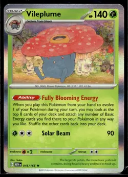Vileplume SV: Scarlet & Violet 151 045/165 LP Pokemon TCG |Buy10 Get10 Free - Image 1
