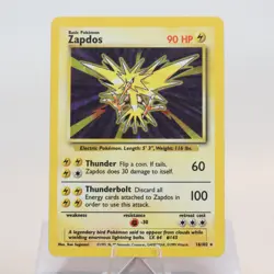 Pokemon TCG - Zapdos 16/102 Base Set Holo Rare WOTC - EXC - Image 2