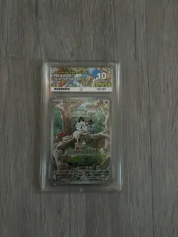 Pokemon TCG | Ace 10 Meowth 106/094 Phantasmal Flames Illustration Rare Graded - Image 1