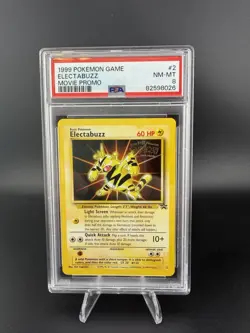 Pokemon Electabuzz 2 Black Star Movie WB Promo Stamped - PSA 8 - Image 1