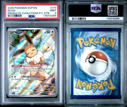 PSA 9 Eevee Prismatic Evolutions Pokemon Center Stamped ETB Promo #173 - Image 2