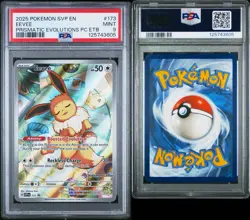 PSA 9 Eevee Prismatic Evolutions Pokemon Center Stamped ETB Promo #173 - Image 2