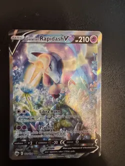 Pokemon TCG Galarian Rapidash V Alternate Full Art 168/198 Chilling Reign NM - Image 1