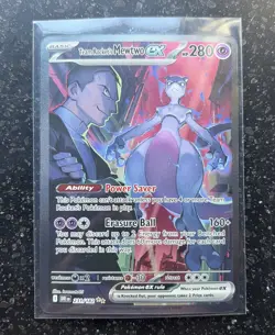 Pokemon TCG Team Rockets Mewtwo EX 213/182 Special Illustration Destined Rivals - Image 1