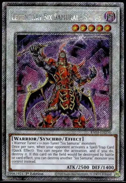 Legendary Six Samurai - Shi En (Platinum Secret Rare) - RA03-EN250 - YuGiOh - Image 1