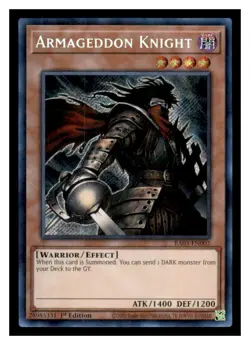 Yugioh Armageddon Knight (Secret Rare) RA03-EN002 Secret Rare NM - Image 1