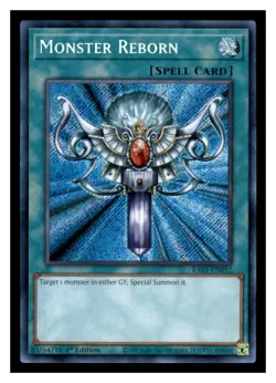 Yugioh Monster Reborn (Secret Rare) RA03-EN052 Secret Rare NM - Image 1