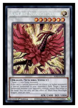 Yugioh Black Rose Moonlight Dragon (Secret Rare) RA03-EN038 Secret Rare NM - Image 1
