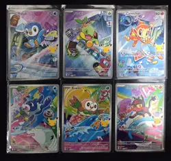 Pokemon First Partner Illustration Collection Series 1 Gen 4 and 7 Starters - Image 1