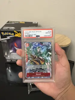 2025 One Piece Royal Blood OP10-016 Monet Alt Art PSA 10 Gem Mint - Image 2