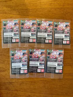 7x One Piece Monkey. D. Luffy College Basketball US Voyage Cards and 6x Posters - Image 2