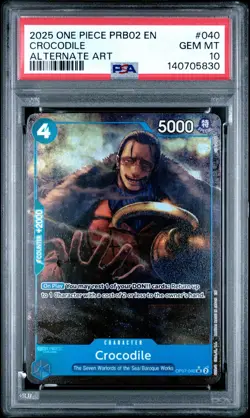 One Piece - Premium Booster Vol. 2 - Crocodile - OP07-040 - Alt Art - PSA 10 - Image 1