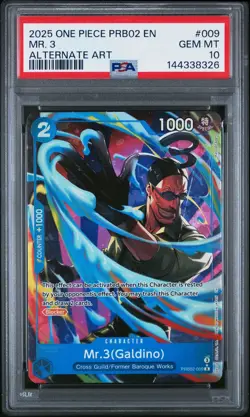 One Piece - Premium Booster Vol. 2 - Mr. 3 (Galdino) PRB02-009 Alt Art PSA 10 - Image 1